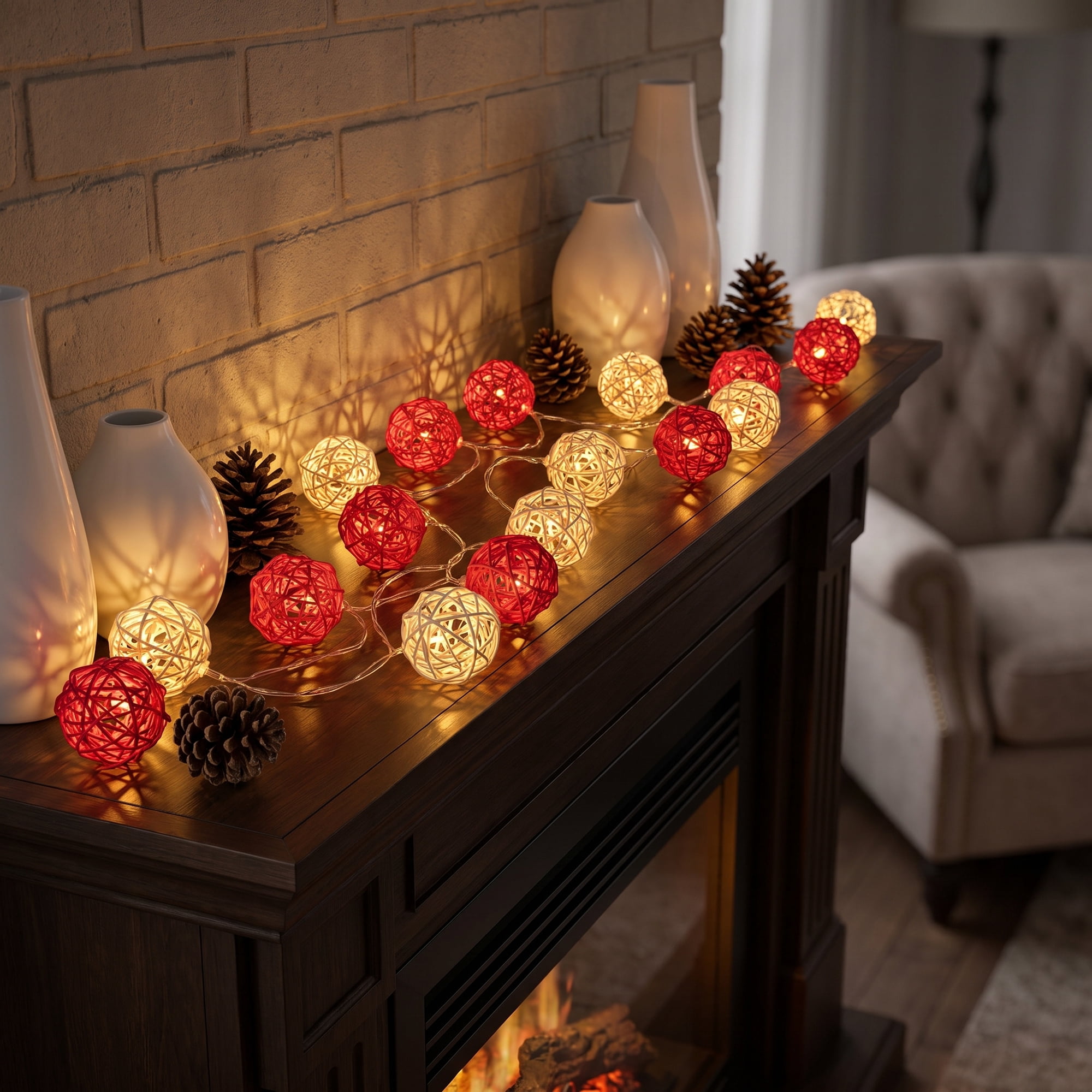 Unique Bargains Lights for Home Use with Flexible Design 9.8 ft Red USB Powered