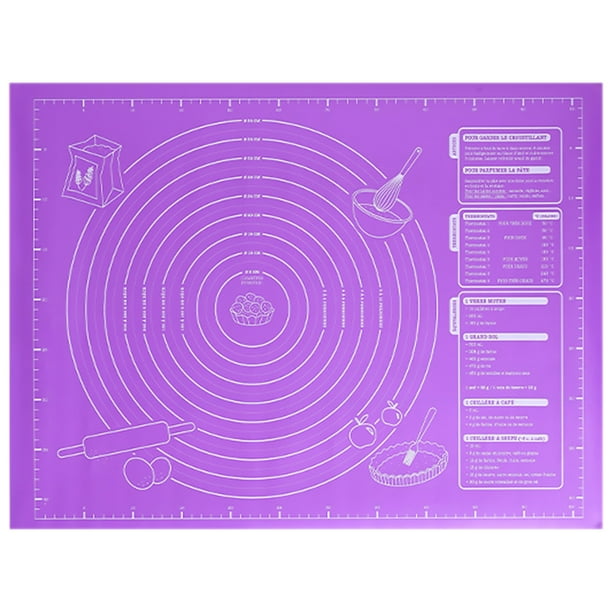 Esterilla de silicona para hornear, ideal para el hogar, para amasar masa de hojaldre con medidas.