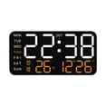 thumbnail image 1 of Reloj despertador Digital, relojes eléctricos, atenuador de 12/24H, reloj de pared versátil, Reloj de escritorio Digital LED para dormitorio, oficina, con luz naranja., 1 of 8