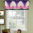 thumbnail image 3 of Purple Star Sky Curtain Valances for Windows, Kitchen Valance Window Treatments Panel 2 Pack, Tree Retro Abstract Watercolor Art Rod Pocket Short Curtains for Bathroom Bedroom 42 x 18 Inch, 3 of 8