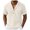 White, variant on Men's Cotton Linen V Neck Button Down Breathable Pullover Top Summer Casual Rolled Sleeve Beach Travel Vacation Shirts (White, XXL)