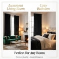 thumbnail image 6 of SNITIE Velvet Curtains 2-Panel Set – Light Filtering Thermal Insulated Drapes, Rod Pocket & Back Tab Design for Living Room, Bedroom, Office, 6 of 8