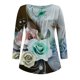 thumbnail image 4 of Ichuanyi liquidación de túnicas de talla grande para mujeres camisas de impresión de impresión Flowy verano botones plisados túnicas ICHUANYI WER202308216982, 4 of 6