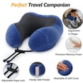 thumbnail image 6 of UNIWELL Travel Pillow for Adults 100% Pure Memory Foam Lightweight Neck Pillows for Sleeping on Airplane Navy Blue, 6 of 7