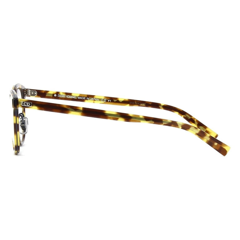 DIOR Yellow Red Havana Men's Square Eyeglasses BLACKTIE2.0O0EPZ48