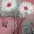 thumbnail image 4 of Pink Floral Shower Curtain, Cute Flowers White Daisy Rustic Country Farmhouse Butterfly Polyester Home Bathroom Decor with Hooks, Modern Minimalist Ombre Fabric Bathroom Accessories,72X72in, 4 of 5
