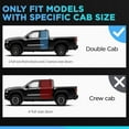 thumbnail image 2 of PZ 6.5" Double Cab Running Boards for 2007-2018 Chevy Silverado/GMC Sierra 1500, 2007-2019 for 2500HD 3500HD 2019 LD, Mirror Stainless Steel Side Steps Rails Nerf Bars Ridge Pattern, 2 of 16