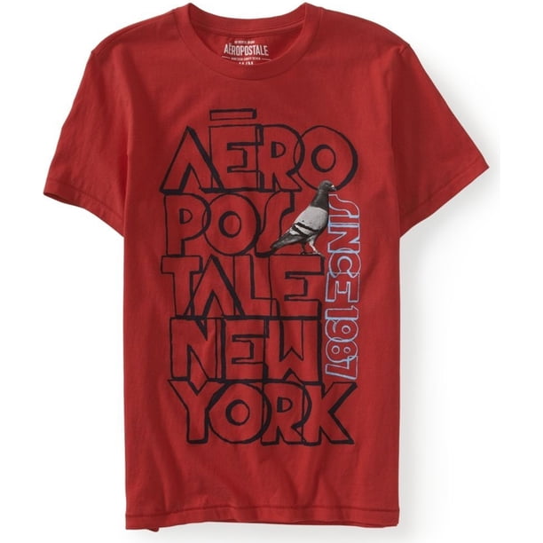 Playera gráfica Aeropostale Stacked Aero Pigeon para Hombre Rojo XX-Large