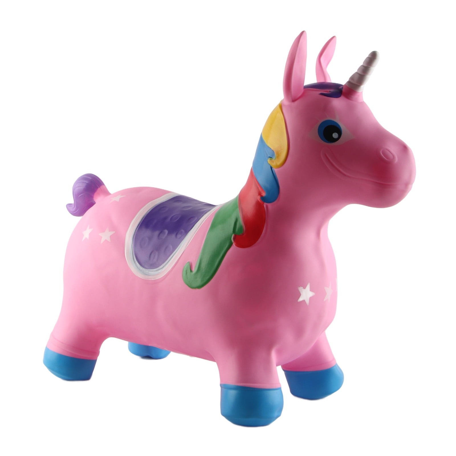 Inflatable Bouncy Horse Hopper For Kids - Ride & Jump Animal Toy (Unicorn Design)