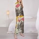 thumbnail image 3 of Fotbe Floral Sunglasses Cat Art Conjunto de Pijama de Manga Larga para Mujer con Estampado, Ropa de Dormir de 2 Piezas, Conjunto de Casa Suave y Cómodo con Bolsillos-Large, 3 of 7