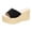 Black, variant on Women's Wedge Sandals Open Toe Vacation Beach Slip On Wedge Slides Comfortable Breathable Sandal Shoes Beige 36