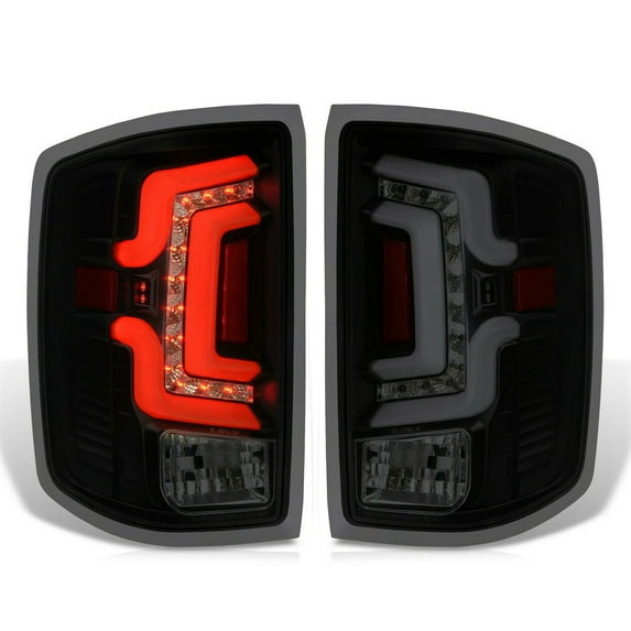 Compatible/Replacement For 2015-2018 Chevy Silverado/Sierra 2500HD 3500HD LED Tube Style Left/Right Rear Tail Light