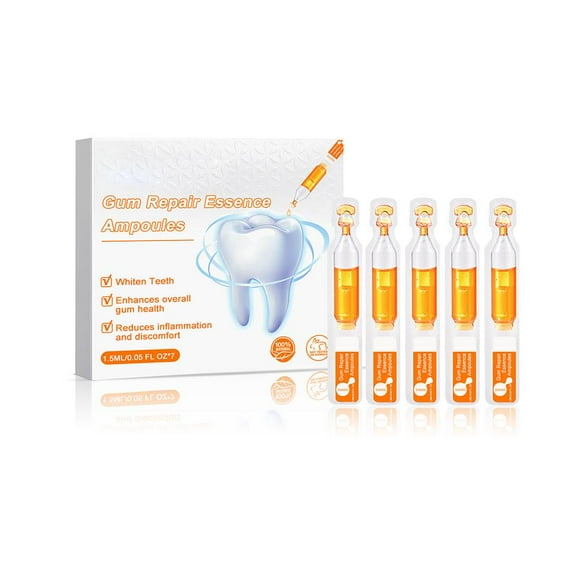 7-Piece Dental Gel for Gum Regeneration and Inflammation Relief Enhances Gingival Health Restores Youthful Smile