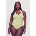 thumbnail image 2 of Women's Plus Size Metallic O Ring Detail Halter Thong Bodysuit, 2 of 4