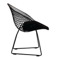 thumbnail image 3 of Aron Living Diamond 16" Mid-Century Metal Chair with Seat Pad in Black, 3 of 4