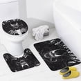 thumbnail image 6 of Ven0m 4Pcs Family Shower Curtain Sets with Non-Slip Rugs, Toilet Lid Cover and Bath Mat, Black Home Bathroom Decor Set Accessories Waterproof Shower Curtains with 12 Hooks, 72 x 72 Inch, 6 of 8