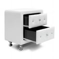 thumbnail image 4 of Baxton Studio Stella Crystal Tufted White Upholstered Modern Nightstand, 4 of 6