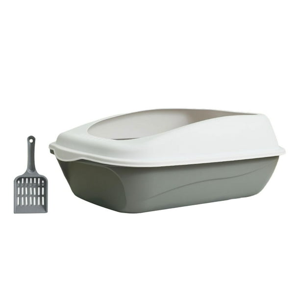 Open Top Cat Litters Box Pet Supplies Splashproof Cage Large Pan Cat