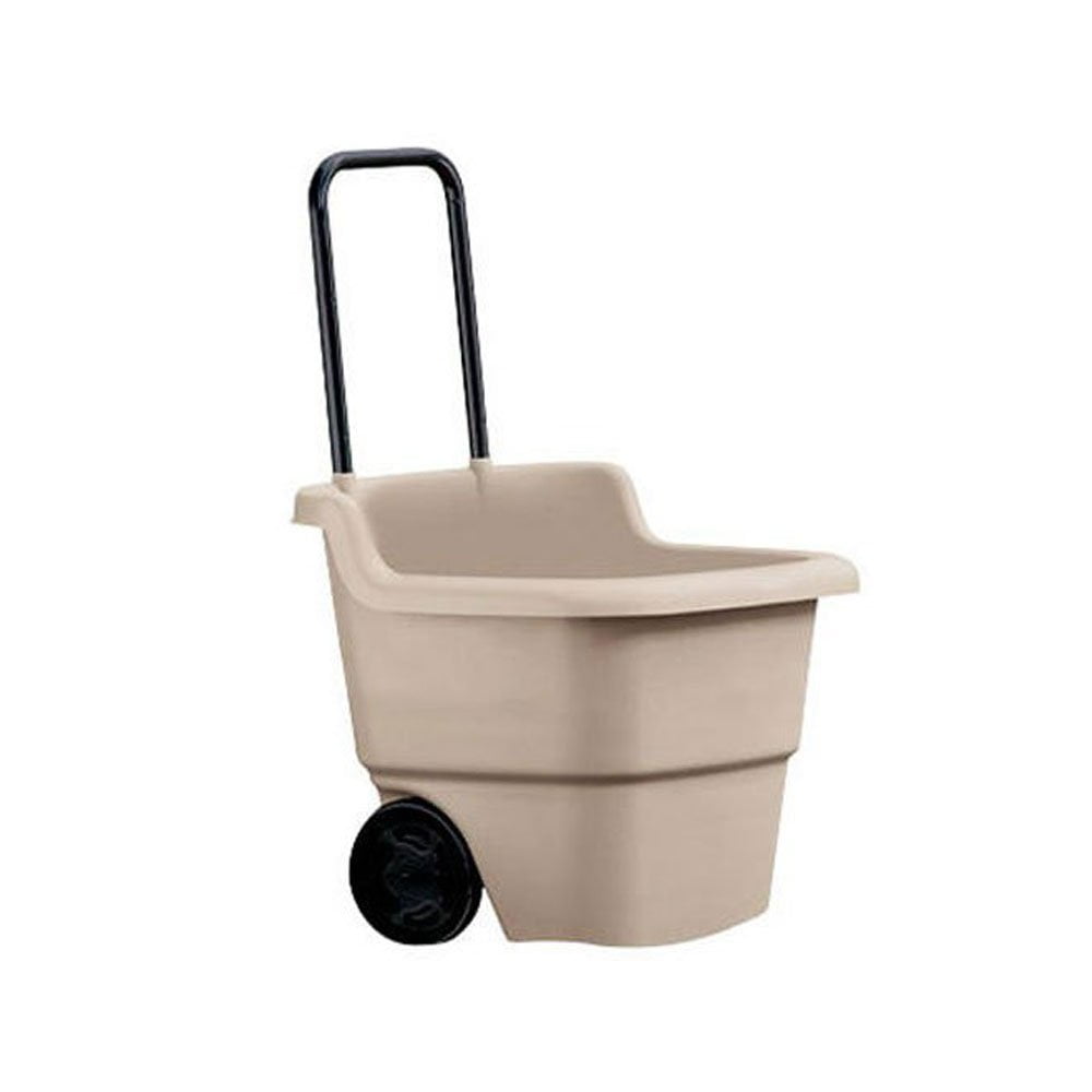 Taupe Suncast 15 Gallon Poly Multipurpose Rolling Lawn and Garden Cart 3 Pack 