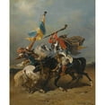 thumbnail image 3 of Georges Washington 20x24 Black Modern Framed Museum Art Print Titled - The Fight, 3 of 5