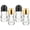 Clear, variant on 4Pcs 50ml Essential Oil Aromatherapy Glass Roller Bottles Container Dispenser