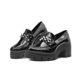 thumbnail image 1 of Zapato Formal Para Mujer Charol Negro Tacon Ancho 7CM negro 25.5, 1 of 6
