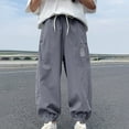 thumbnail image 4 of Boys Cargo Joggers Pants Kids Stretch Casual Cargo Pants Elastic Waist Casual Jogging Trousers Bottom for Teen Boy 6-16 Years, 4 of 5