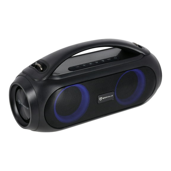 Rockville GO PARTY MAX BASS Large Portable LED Bluetooth Speaker w/Wireless Link