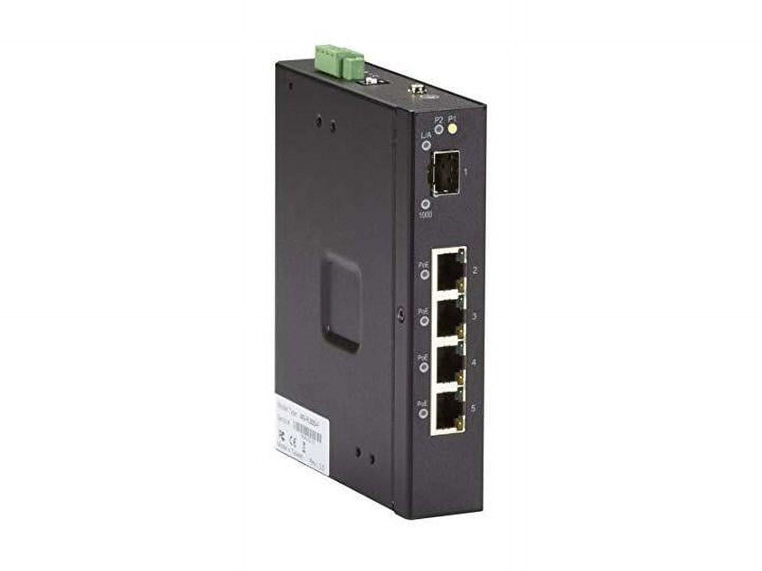 Black Box 5-Port Industrial Gigabit Ethernet Switch PoE+ Extreme Temperature