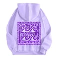 thumbnail image 6 of Kaprioy Women Cute Flower Print Hoodie Comfy Preppy Hooded Sweatshirt for Teen Girls Long Sleeve Drawstring Oversized Pullover Tops Purple, XL, 6 of 7