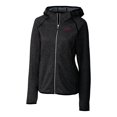 thumbnail image 2 of Women's Cutter & Buck  Heather Charcoal SMU Mustangs Vault Mainsail Full-Zip Hooded Jacket, 2 of 3