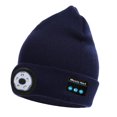 thumbnail image 1 of Gorro Bluetooth con Azul Claro, Gorro con Linterna LED Recargable por USB con Auriculares, Altavoces Integrados y Gorro de Invierno de Punto con micrófono con música Nocturna, Regalo para Hombre, 1 of 5