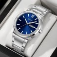 thumbnail image 5 of SKMEI Men's Watch, Round Quartz Analog Business Watch Stainless Steel Chain Bracelet, 3ATM Water Resistant Classic Wristwatch for Men Business and Daily Wear, 5 of 5