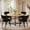 Black 4pcs, variant on KATBOC 47in Round Dining Table Set with4 Boucle Chairs, Solid Walnut Modern Farmhouse Kitchen Table for 4-6 People, Dining Room, Dark Brown & white