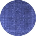 thumbnail image 1 of Ahgly Company Machine Washable Indoor Round Persian Blue Traditional Area Rugs, 6' Round, 1 of 4