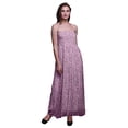 thumbnail image 1 of Bimba Robe à Bretelles Smockée en Georgette pour Femmes à Imprimé de Fleurs et de Feuilles - Grand, 1 of 1