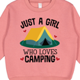 thumbnail image 3 of Inktastic Just a Girl Who Loves Camping Toddler Sweatshirt, 3 of 4