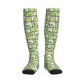 thumbnail image 3 of Compression Socks for Women and Men - cute smile frog green Kawaii Compression Socks Circulation for Workout, 3 of 8