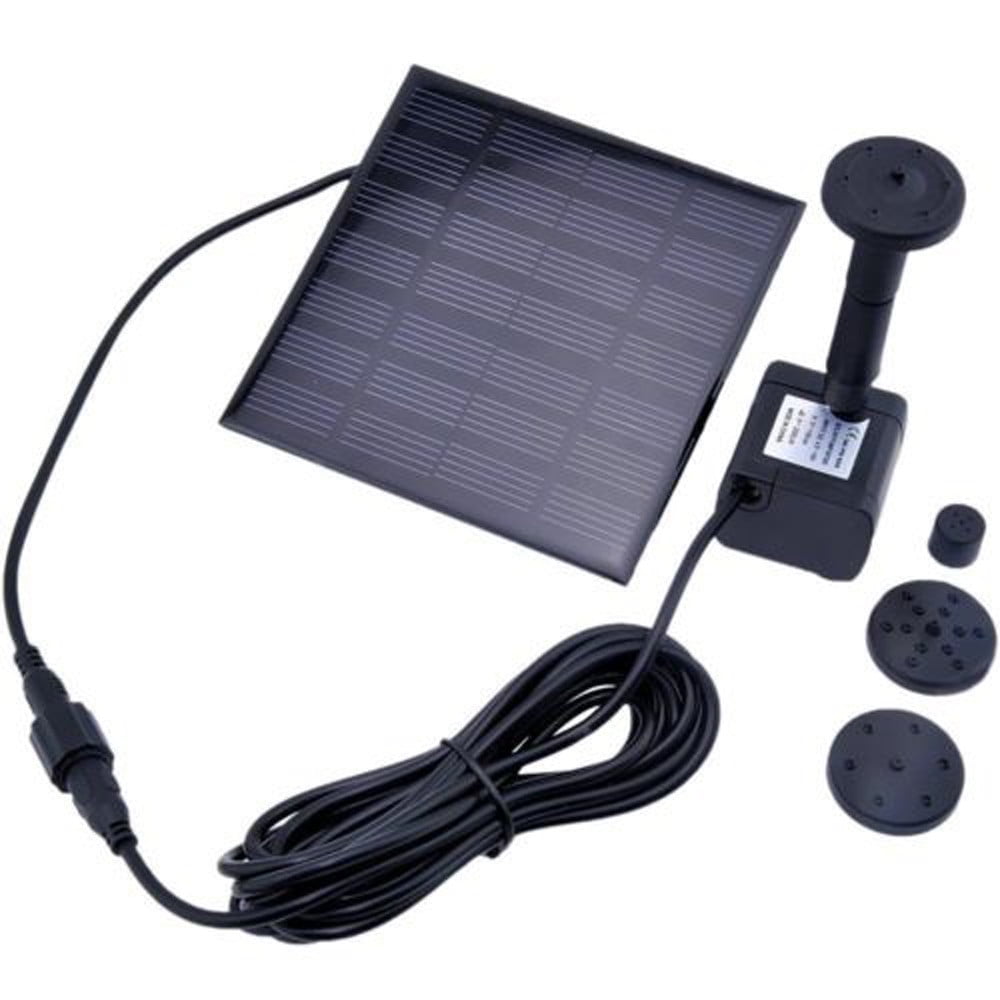 Herrnalise DIY Solar Water Pump Kit, Solar Powered Water Fountain Pump with 4 Nozzles, DIY Water Feature Outdoor Fountain for Bird Bath, Ponds, Garden and Fish Tank, under $10