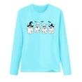 thumbnail image 4 of Patlollav Halloween Womens Casual Round Neck Long Sleeve Winter Tops/Shirts, 4 of 6