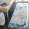 thumbnail image 2 of SAFAVIEH Meadow Felicity Wavy Marble Runner Rug, Beige/Blue, 2' x 11', 2 of 7