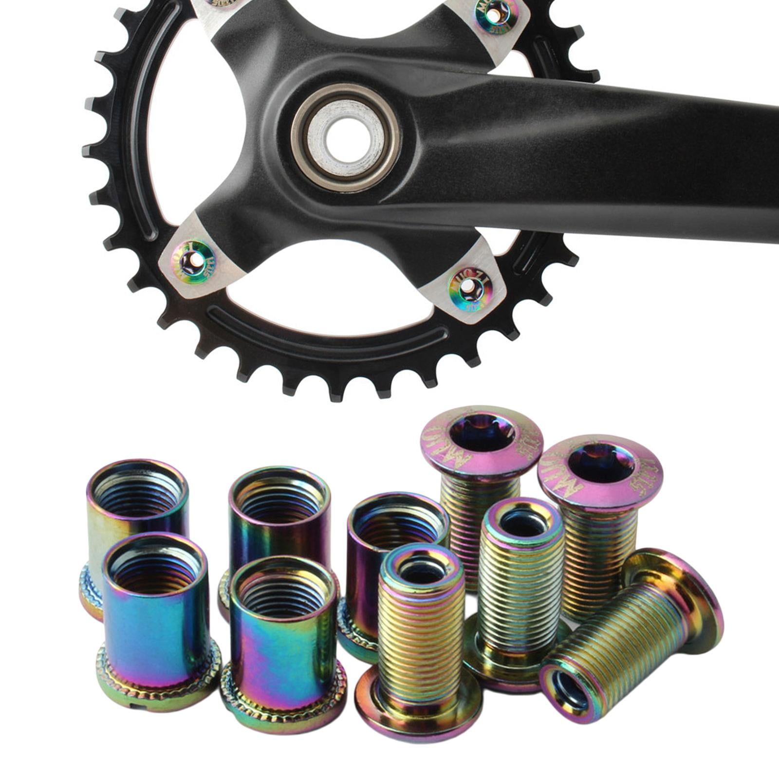 Shimano FC-M970 Chainring Bolts - Black M8x10.1mm Torx Head Set Of 4 For Durable Bike Crankset Repair