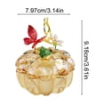 thumbnail image 3 of Steadline Glass Storage Jar,Pumpkin Shaped Crystal Container With Decorative Finish,Multi Purpose Vessel,Hold Candy And Small Trinkets On Dining Tables And Shelves, 3 of 7