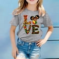 thumbnail image 2 of Jamsmile Toddlers Girls T-Shirts Graphic Love Letters Print Graphic Tee Shirts Comfy Round Neck Tops Summer Child Girls Tshirts, 2 of 4