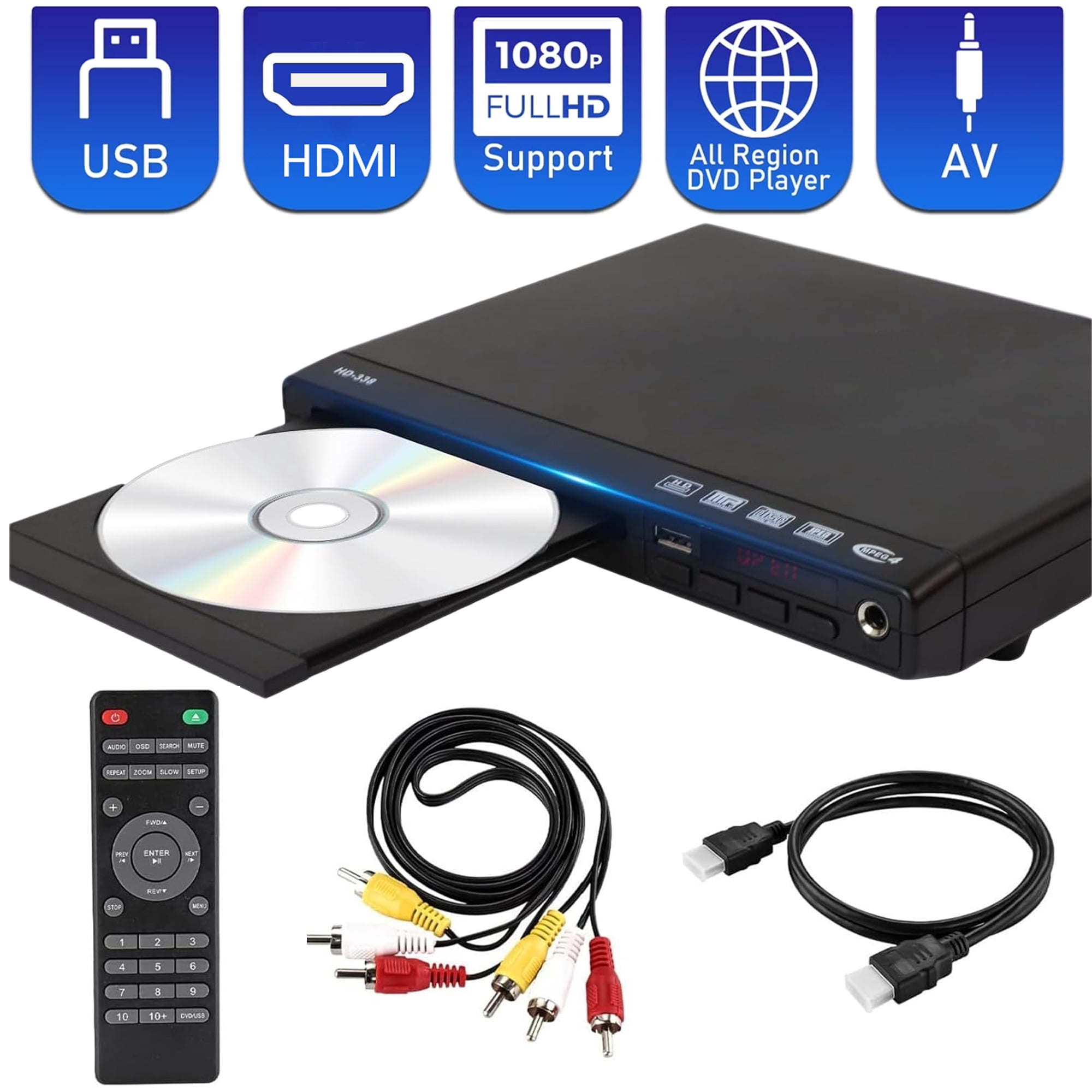 LG DVD Player with USB Direct Recording and Multiple CD Support