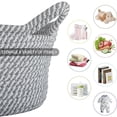 thumbnail image 3 of Cestas de almacenamiento decorativas Lindo organizador de almacenamiento Cesta de cuerda de algodón con forma de gato, 3 of 5