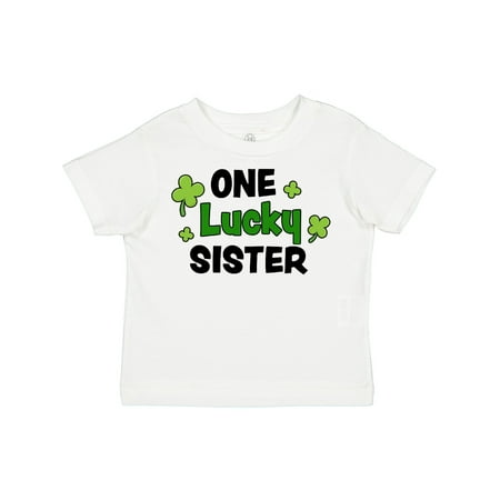 

Inktastic One Lucky Sister with Shamrocks Gift Toddler Toddler Girl T-Shirt