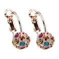 thumbnail image 2 of Crystal Earrings, Hypoallergenic Sensitive Ear Green Zircon Studs, Fresh Summer Needle Earrings for Women Elegant Gift Any Occasion, 2 of 3