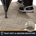 thumbnail image 4 of Dirt Trapping Door Mat 32" x 47", Non-Slip Machine Washable Entry Rug, Shoe Scraper, Dog Doormat, Super Absorbent Welcome Mat for Front & Back Door, Muddy Wet Shoes & Paws, Taupe, 4 of 6