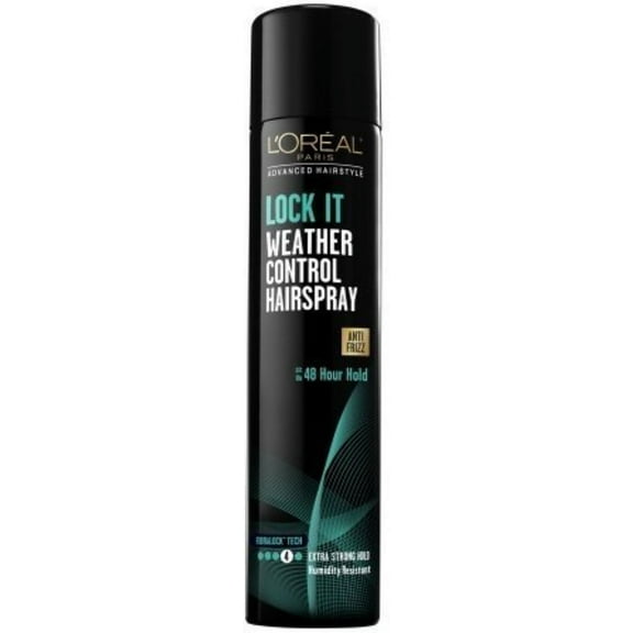 L'Oreal Advanced Hairstyle Lock It Weather Control Hair Spray Extra Strong Hold 8.25 oz (Pack of 3)